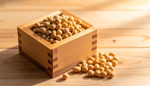 木枡に入った節分用の大豆