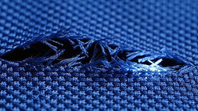 Fabric with fibers reconnecting after tearing in self-healing textile material