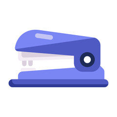 A flat style icon showing a stapler