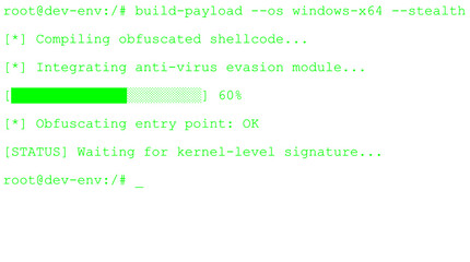 Cyber security - Hacking Terminal concept - Green typography © JonathanOsborne