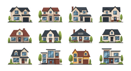 Collection of various residential houses and homes.