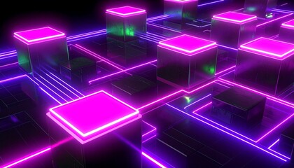 Glowing cubes float, networks shimmer endlessly&hellip;