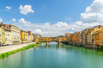 The Ponte Vecchio over the Arno River, Florence, Tuscany, Italy