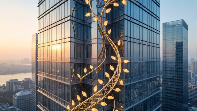 Golden Vine City Morning Light