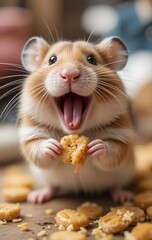 A Hamster&rsquo;s Adorable Yawn Captured in the Early Morning