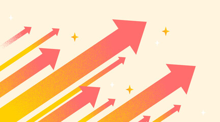 熱量高く上昇する矢印の背景