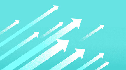 爽やかで清潔感のある上昇する矢印の背景