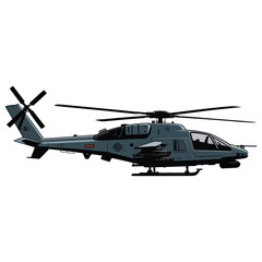 military helicopter isolated