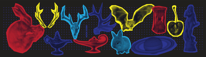 Haftoon Surreal Abstract Silhouette Collage Illustration