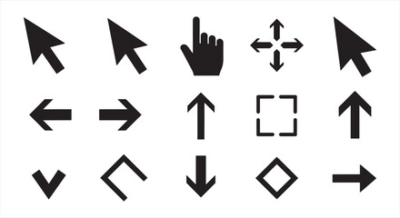 Control Arrow Icon Set &ndash; Directional Symbols for User Interface, Multimedia, and Software Navigation