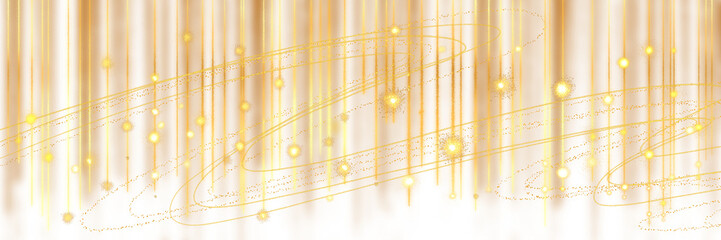 クリスマス風金のブラシストロークが輝く豪華,横長透過背景	