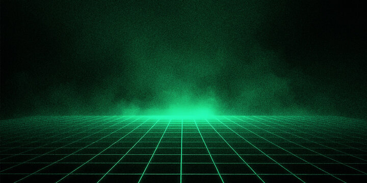 Neon Cyberpunk Grid Background