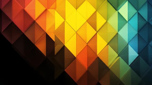 Abstract geometric pattern of 3D diamond shapes with a gradient color transition