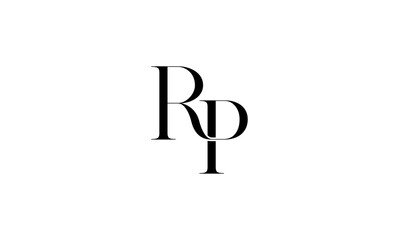 Fototapeta premium RP initial letter logo or RP monogram