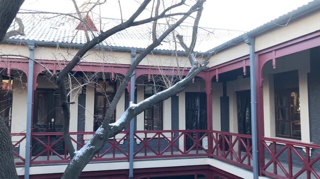 Changchun Imperial Palace Main Hall with Red Railings and Traditional Architecture