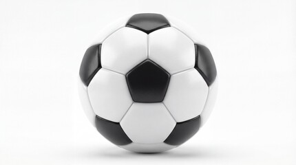 Obraz premium Classic black and white soccer ball on a white background.
