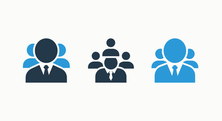 Diverse Group of People Icons Representing Teamwork, Collaboration, and Organizational Structure