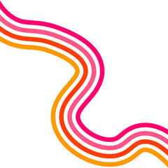 Retro Groovy Lined Illustration