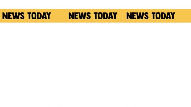 a news feed runs with the words news today animation