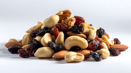 Obraz premium A Delicious Pile of Mixed Nuts and Dried Fruits.