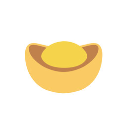 Chinese gold ingot, money emoji, currency symbol, ancient china