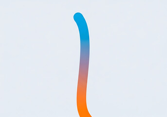 Minimalist Abstract Blue Orange Gradient Shape with Subtle Grain on Clean Background for Elegant Design