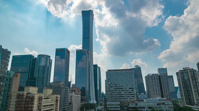 Beijing China Zun Tower Skyline with Modern Skyscrapers
