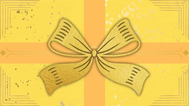 Happy Birthday Gold Yellow Greeting Card Slideshow Animation With Gift Box Reveal Graphic Resource