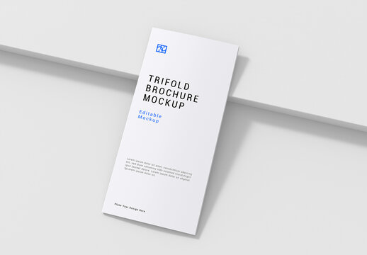 Editable Trifold Brohure Mockup