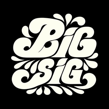 A stylized white logo on a black background reading big sig