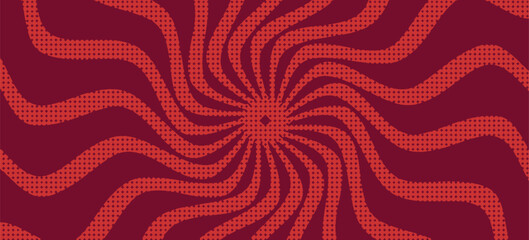 Retro Swirl Background - Hypnotic reed and orange Twirl