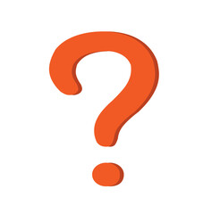 question mark on a white background, large question mark, icon, isolate, illustration,