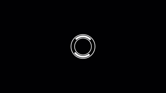 Loading Icon Animation Circle Rotate With Stoke White Color Loop Transparent Backgrounds