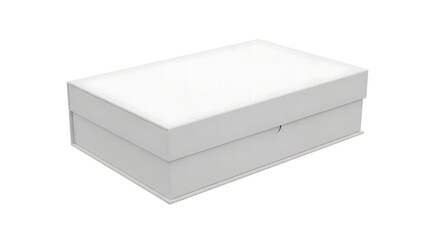 Fototapeta premium White shoe box with lid rectangular box