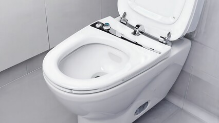 Fototapeta premium Modern white bidet toilet