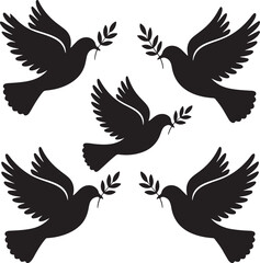 Obraz premium Dove silhouettes