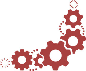 interlocking gears perfect for mechanical engineering and teamwork designs, highresolution transparent background png