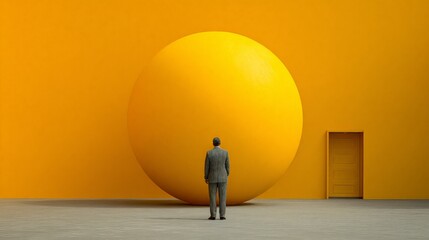 A miniature models and minimalist environments to create visual metaphors for professional, scientific, and technological themes.