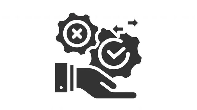 Animated decision icon
