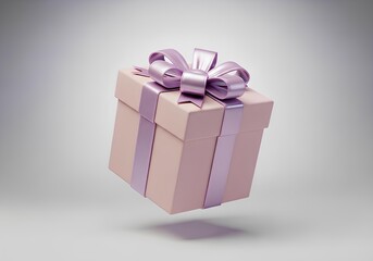 Obraz premium A beautifully wrapped gift box evokes joy and anticipation, perfect for celebrations and special occasions.
