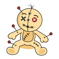 voodoo doll vector stock illustration