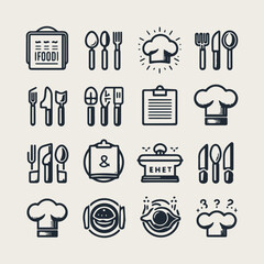 Icon set Hotel elements icon set vector