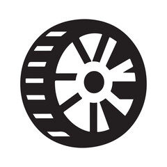 Obraz premium hamster wheel vector silhouette clip art logo design illustration. abstract hamster wheel icon collection
