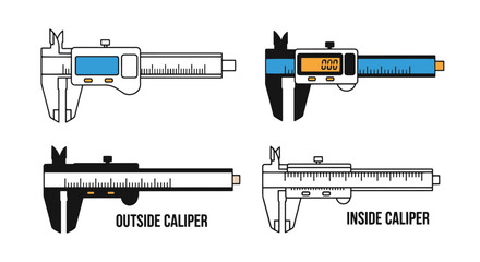 Caliper Line art creative design © Anowara