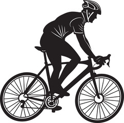 Naklejka premium silhouette of a cyclist