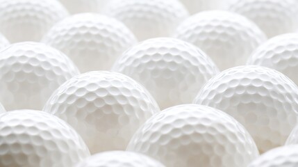 dimple. Multiple golf balls arranged in a detailed pattern on a white surface. product launch decks, UI/UX mockups, designed for data visualization dashboards and holographic UIs.
