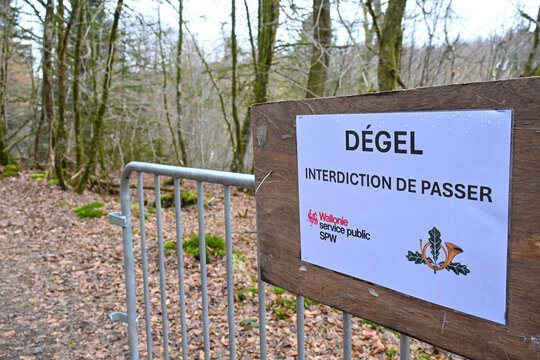 Interdiction de passer &agrave; cause du degel