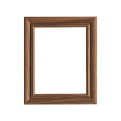 Elegant wooden picture frame with a classic rectangular design and natural finish