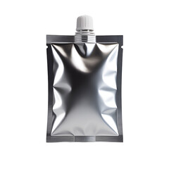 Elegant silhouette of a person in a sleek, modern black and white attire against a stark background