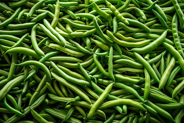 Fresh green bean texture background natural organic food healthy diet cooking ingredient